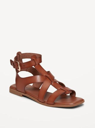 Faux-Leather Gladiator Sandals for Women | Old Navy | Old Navy (US)