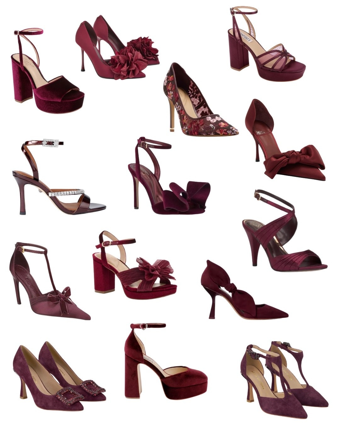 Burgundy heels!