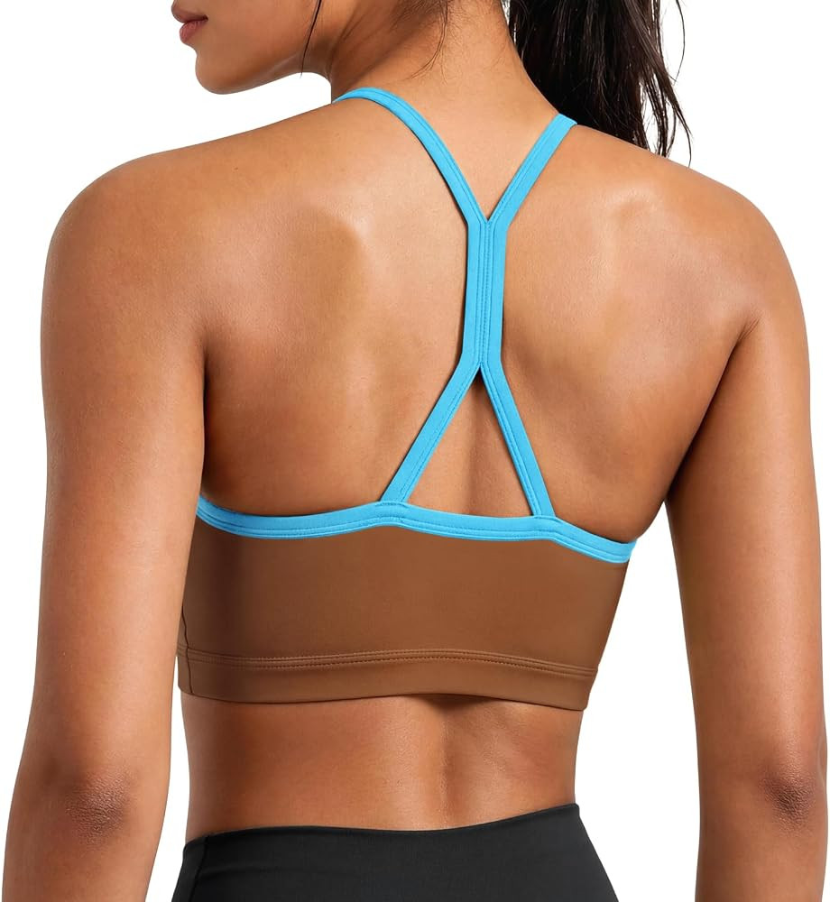 Aoysky Womens Color Block Strappy Sports Bra | Amazon (US)