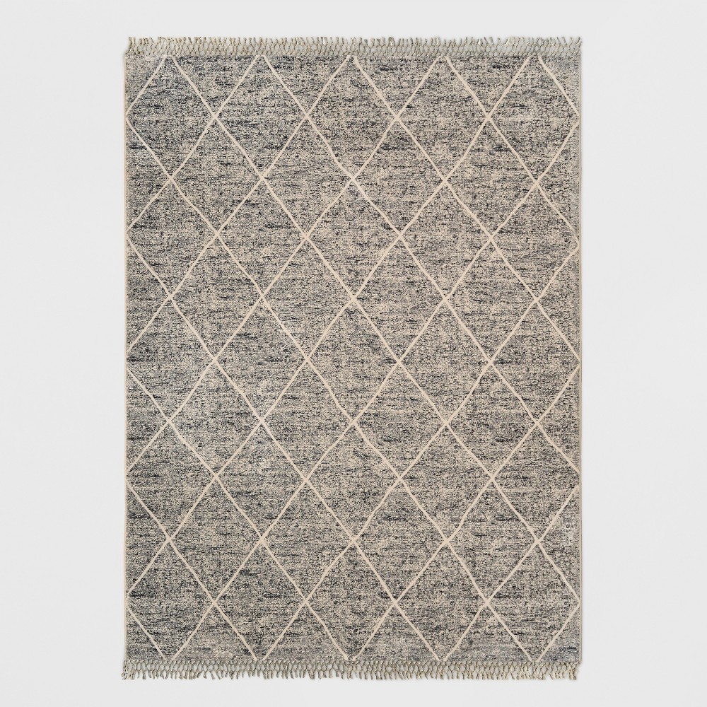 9' x 12' Desert Hatch Outdoor Rug Gray - Opalhouse | Target