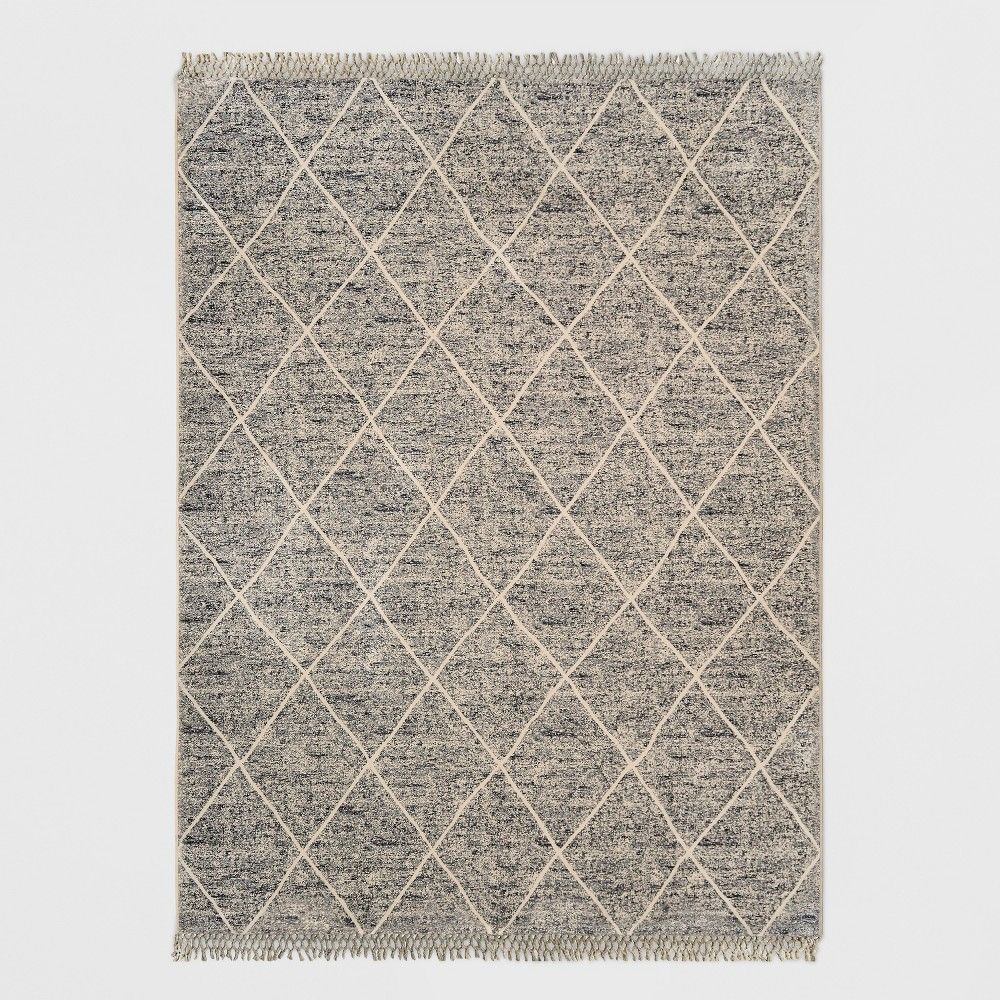 9' x 12' Desert Hatch Outdoor Rug Gray - Opalhouse | Target