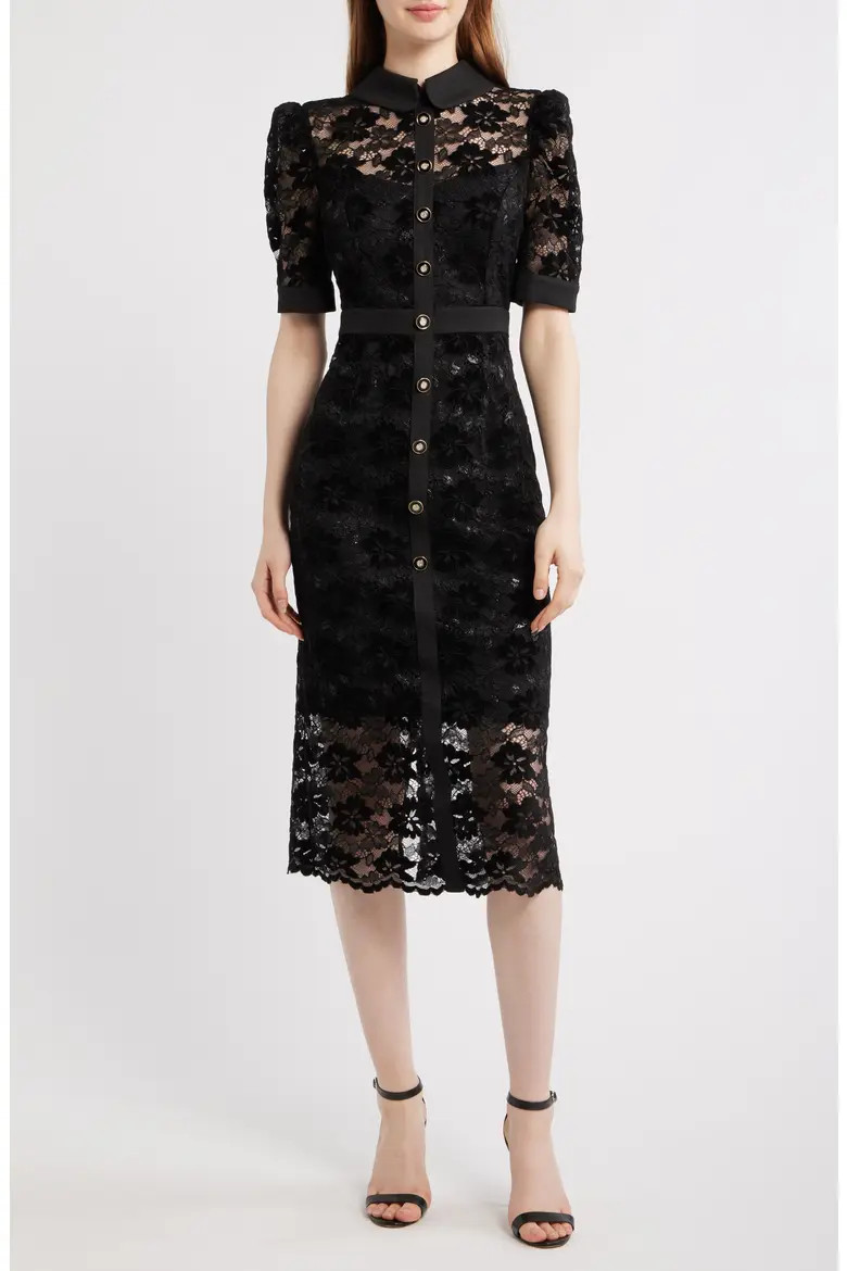 Lace Midi Shirtdress (Women) | Nordstrom | Nordstrom