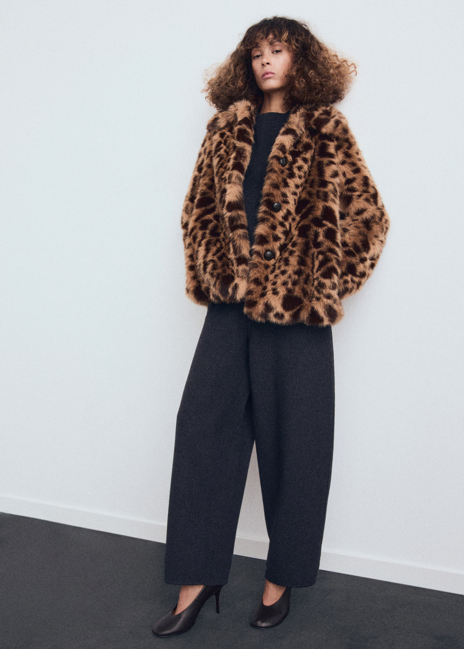 Leopard-print faux-fur coat | Mango (US/MX/AU)