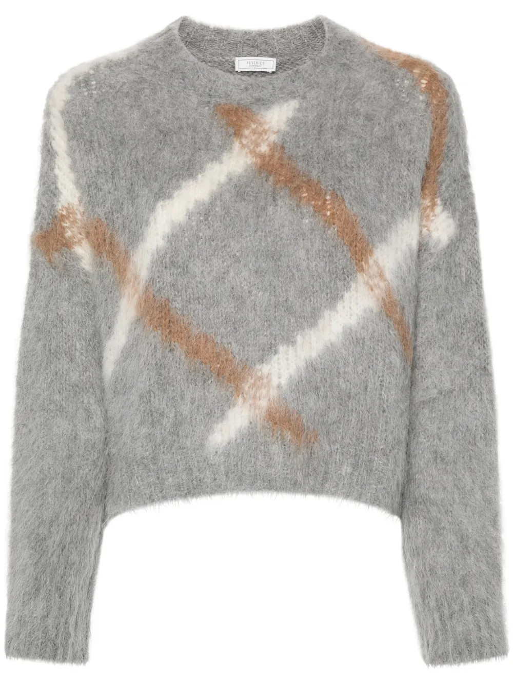 Peserico diamond-pattern Sweater | Grey | FARFETCH DE | Farfetch Global