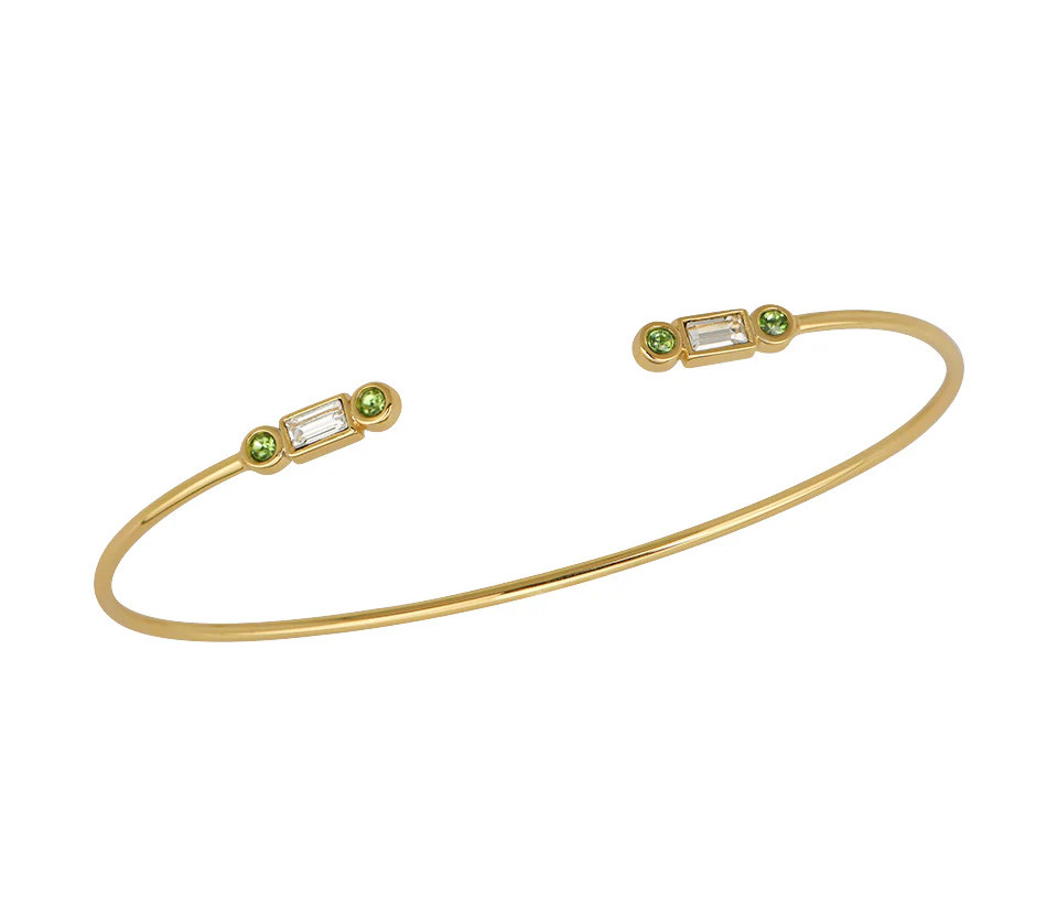 August Birthstone Bangle | Goldbug Collection