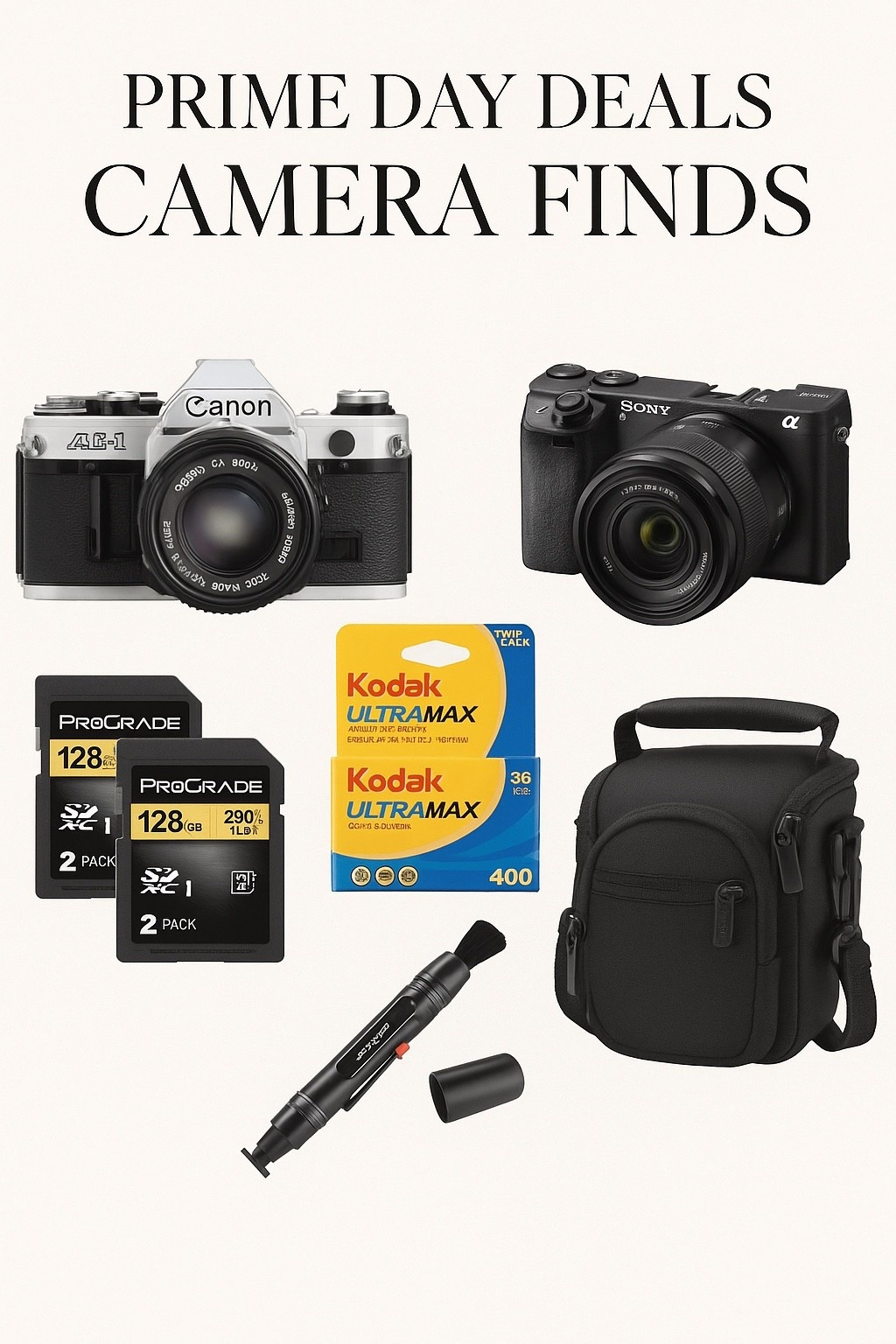 🎞️ PRIME DAY CAMERA DEALS 🎞️
Calling all creators, nostalgia lovers, and memory-makers 📸 — these Prime Day camera finds are too good to miss! From dreamy 35mm film cameras to must-have Sony gear and film rolls, this is your moment to upgrade your setup (or start your collection).