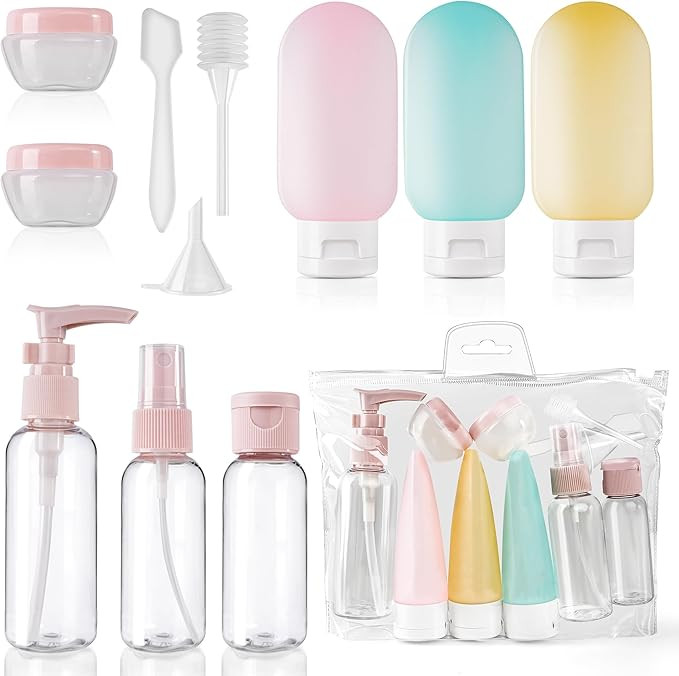 11 Pcs Flacon Voyage, Kit Voyage Accessoires 30/50/60/80 ML, Flacon Avion pour Remplir Les Articl... | Amazon (FR)