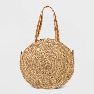 Straw Circle Tote Handbag - Universal Thread™ Natural | Target