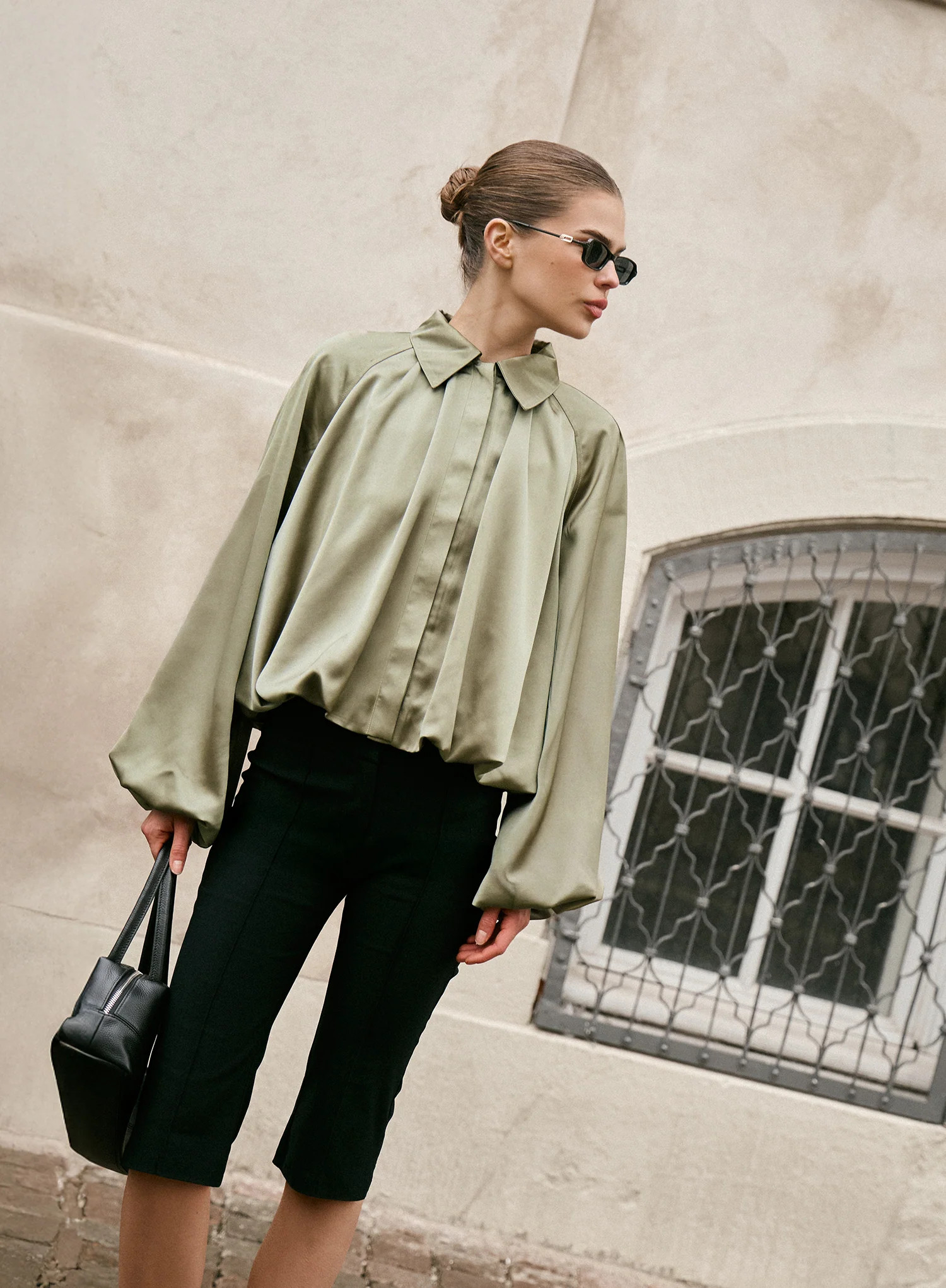 Women's Olive Satin Bomber Jacket | Abigail | 4th & Reckless | 4th & Reckless