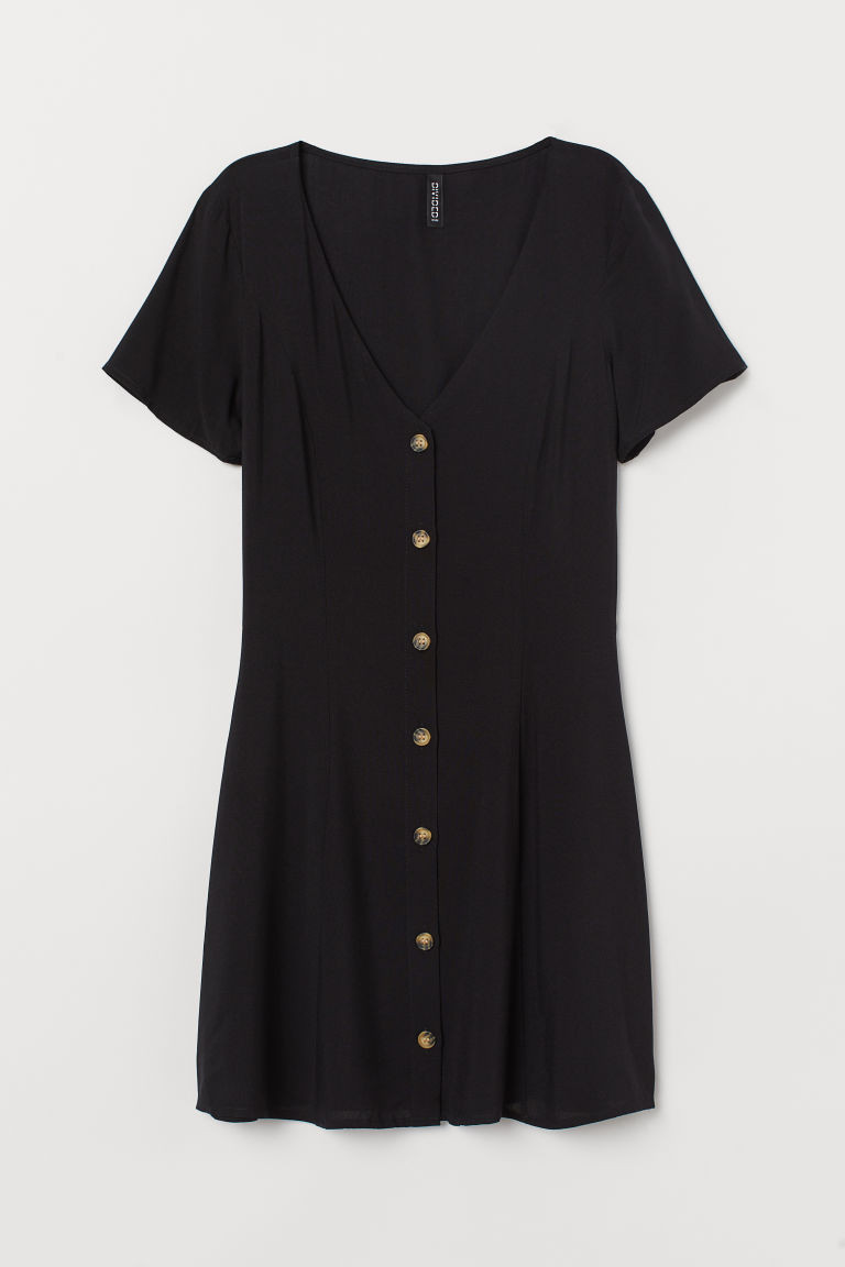Viskosekleid mit V-Ausschnitt | H&M (DE, AT, CH, NL, FI)