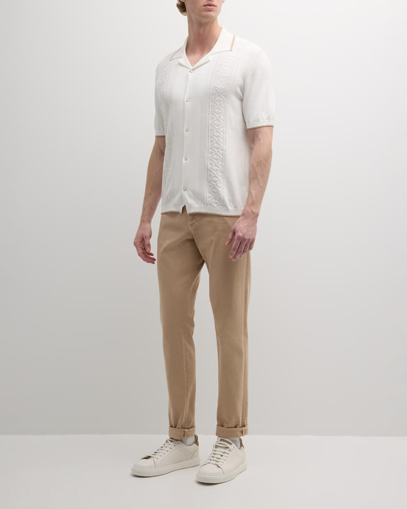 Men's Cotton Knit Camp Shirt | Neiman Marcus