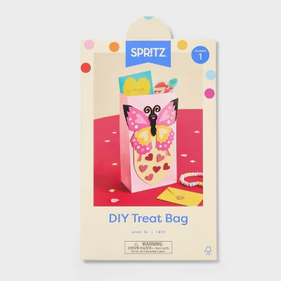 Valentine's Day Butterfly Sticker Kit and Paper Bag - Spritz™ | Target