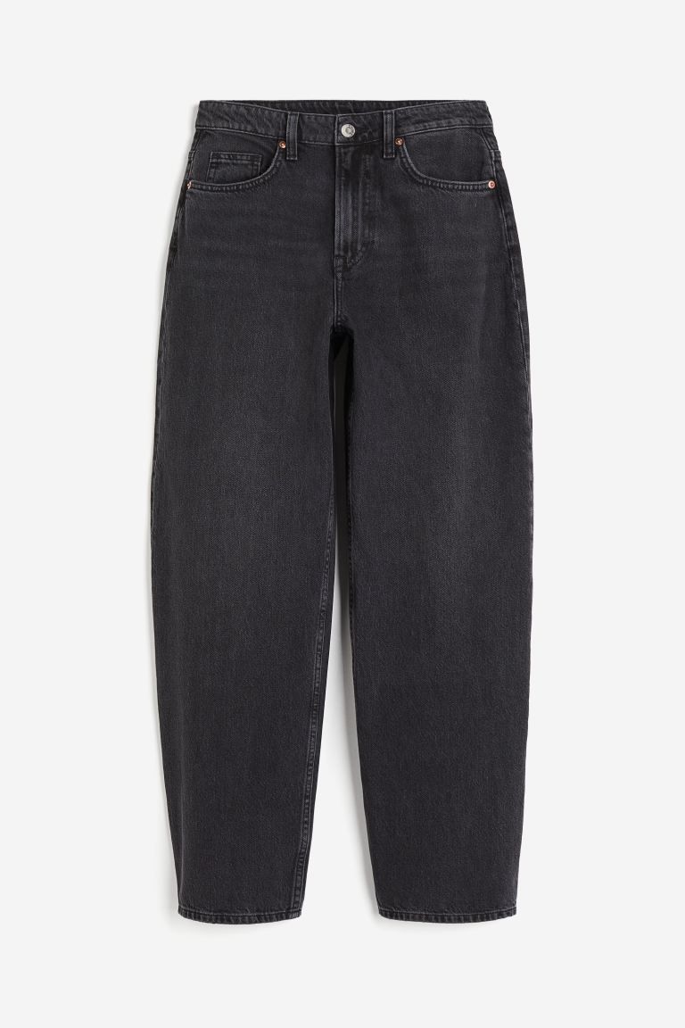 Baggy High Jeans - Black - Ladies | H&M GB | H&M (UK, MY, IN, SG, PH, TW, HK)