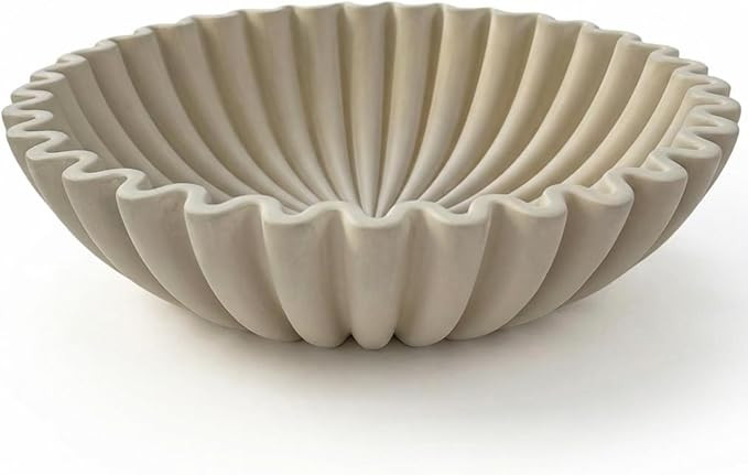 OAKOA Concrete Decorative Bowl - Organic Modern Home Decor Bowl - Decorative Objects - Cement Fru... | Amazon (US)