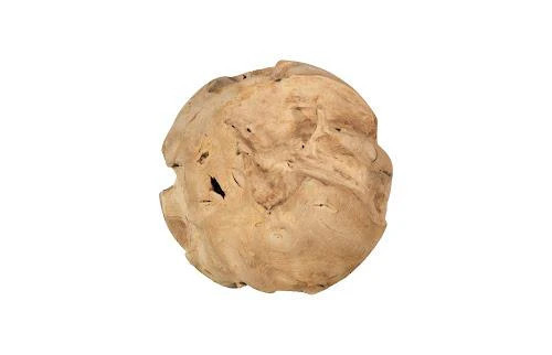 Phillips Collection Teak Wood Ball Large Bleached Object | DecoratorsBest