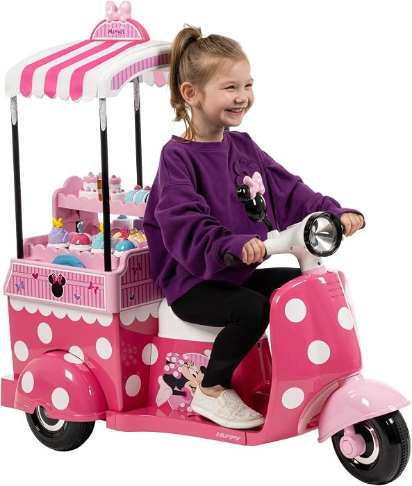 Huffy Minnie Mouse Bakery Kart 6V Ride-On with Bakery Playset, Ages 3-7 | Amazon (US)
