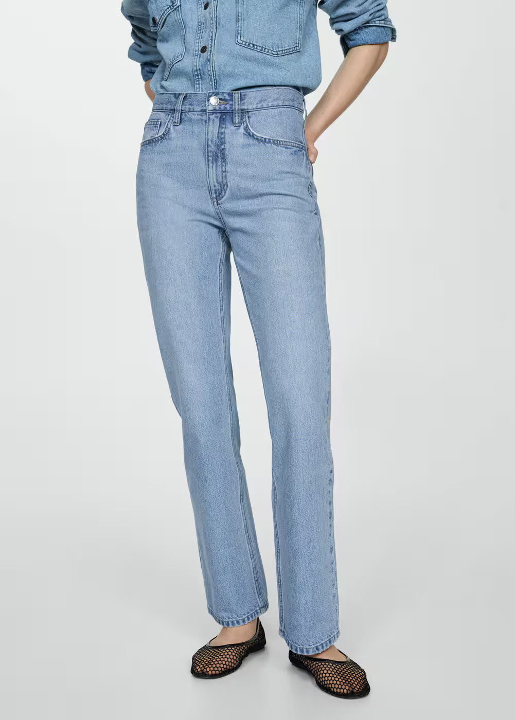 Mid-rise straight jeans -  Women | Mango United Kingdom | MANGO (UK)