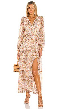 ASTR the Label Fleur Dress in Peach Dusty Rose Floral from Revolve.com | Revolve Clothing (Global)
