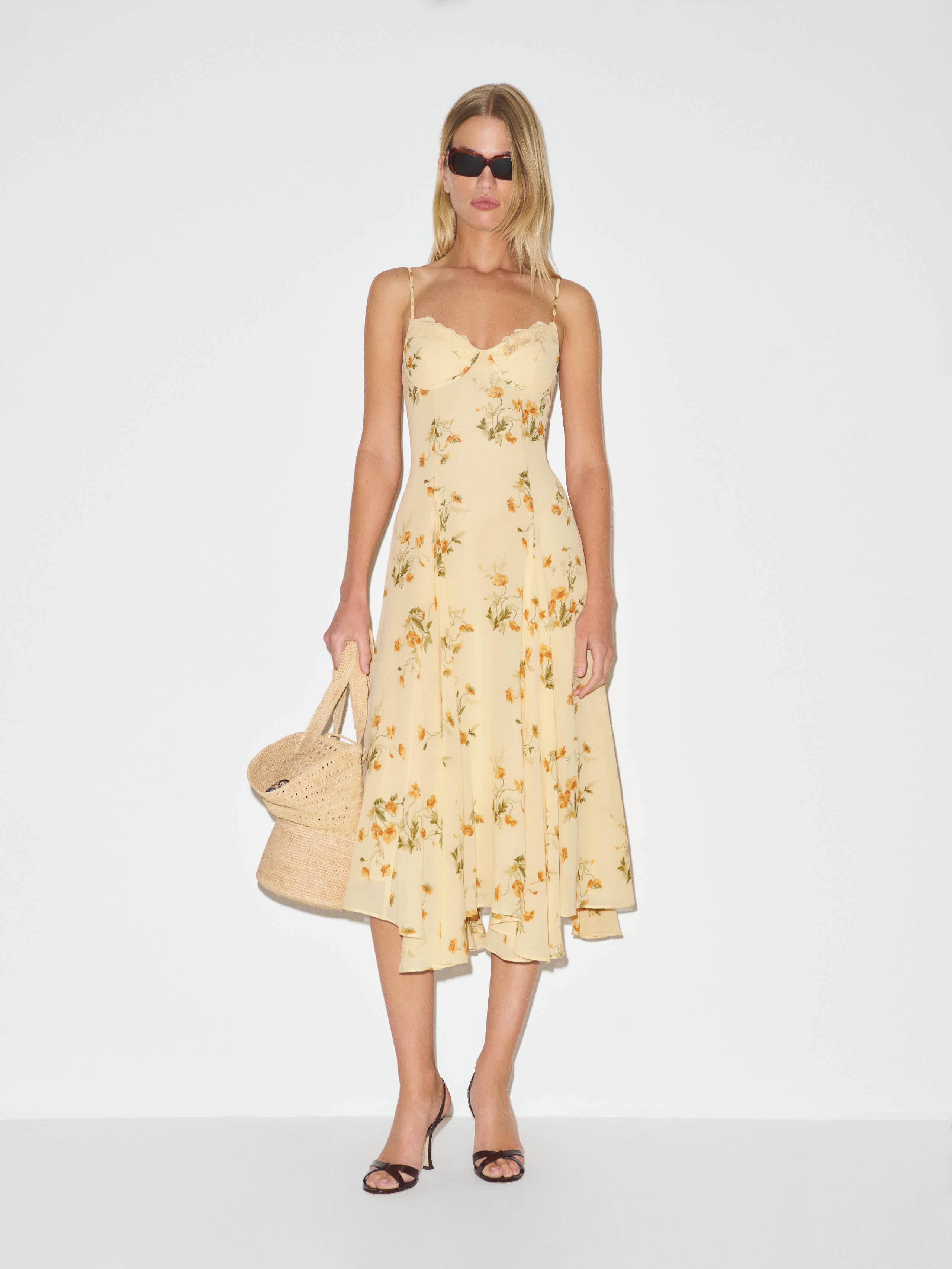 Reformation Laia Dress Yellow Lace 10 | Reformation (Global)