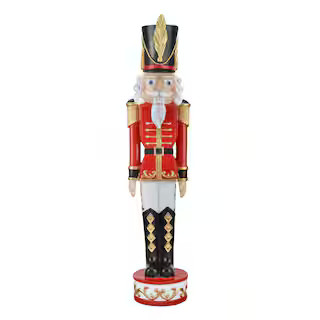 37 in. Red and Black Christmas Nutcracker | The Home Depot