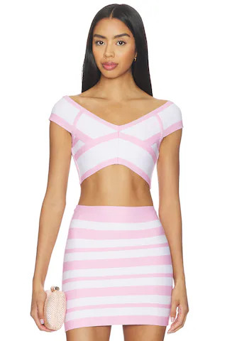 The Spotlight Crop Top
                    
                    Herve Leger | Revolve Clothing (Global)