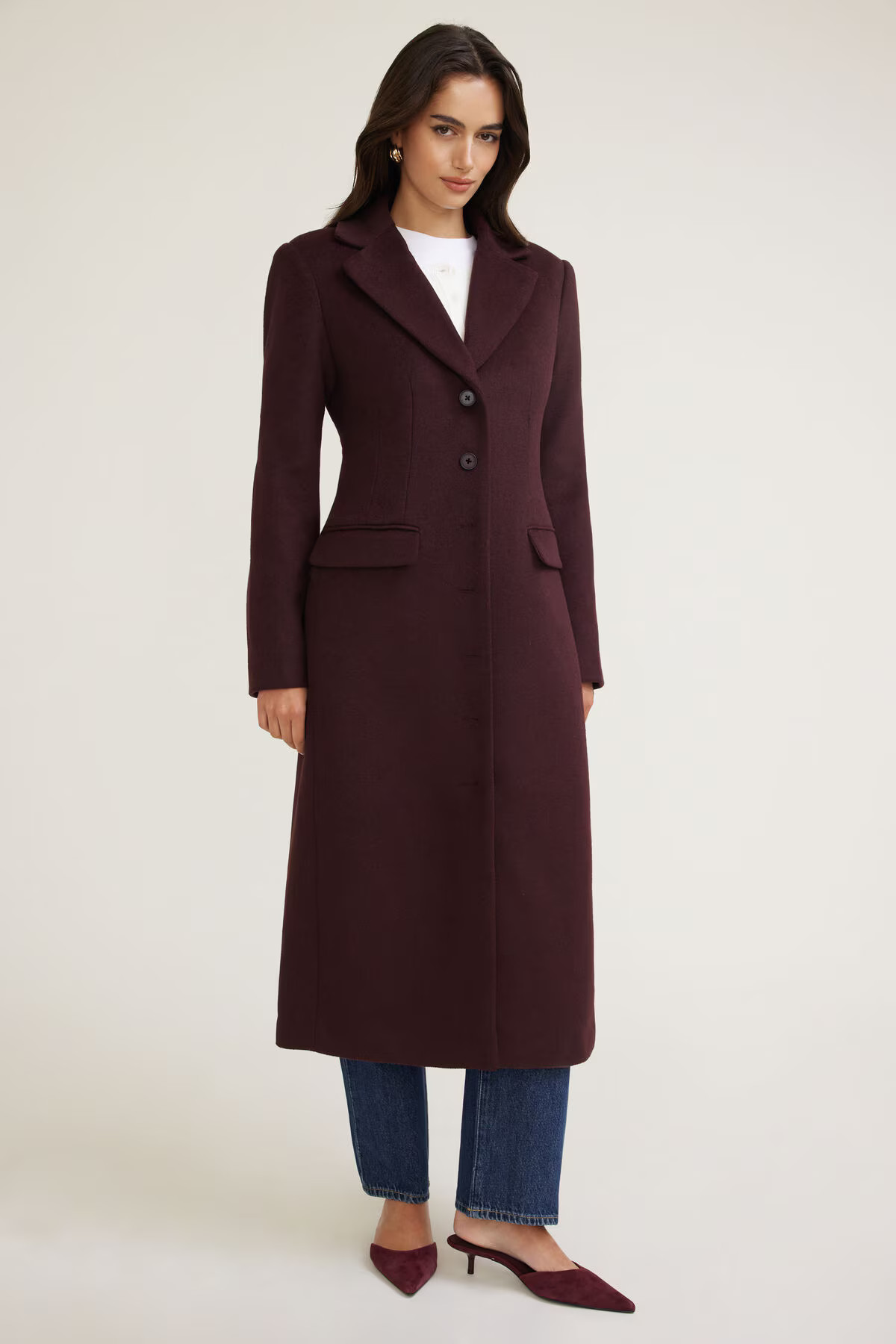 Cinched Wool Coat | Dynamite Clothing