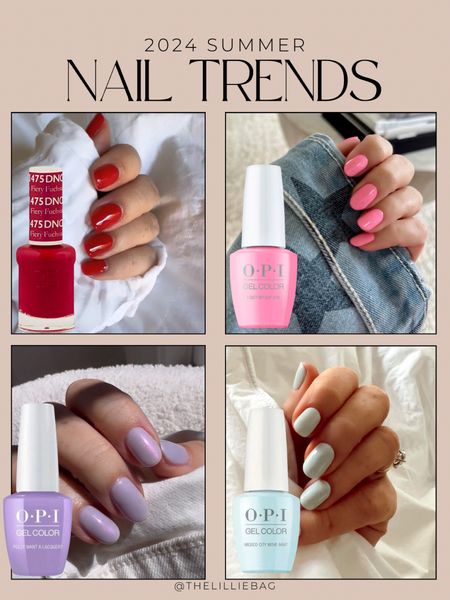 Here are some of my favorite trending colors for the summer!💅🏼

I use gel on my natural nails! 
Shades: 
DND #475 “Fiery Fucshia”
OPI “I Quit My Day Job”
OPI “Funny Bunny”
OPI “Polly Want A Lacquer”
OPI “Glazed n Amused”
OPI “Mexico City Move-Mint”

#LTKStyleTip #LTKBeauty #LTKFindsUnder50