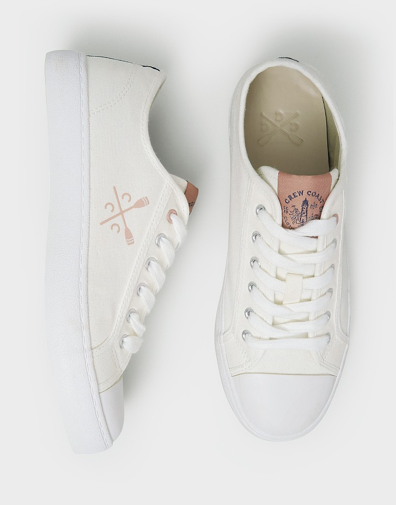 Women's Canvas Trainer in White from Crew Clothing | Crew Clothing (UK)