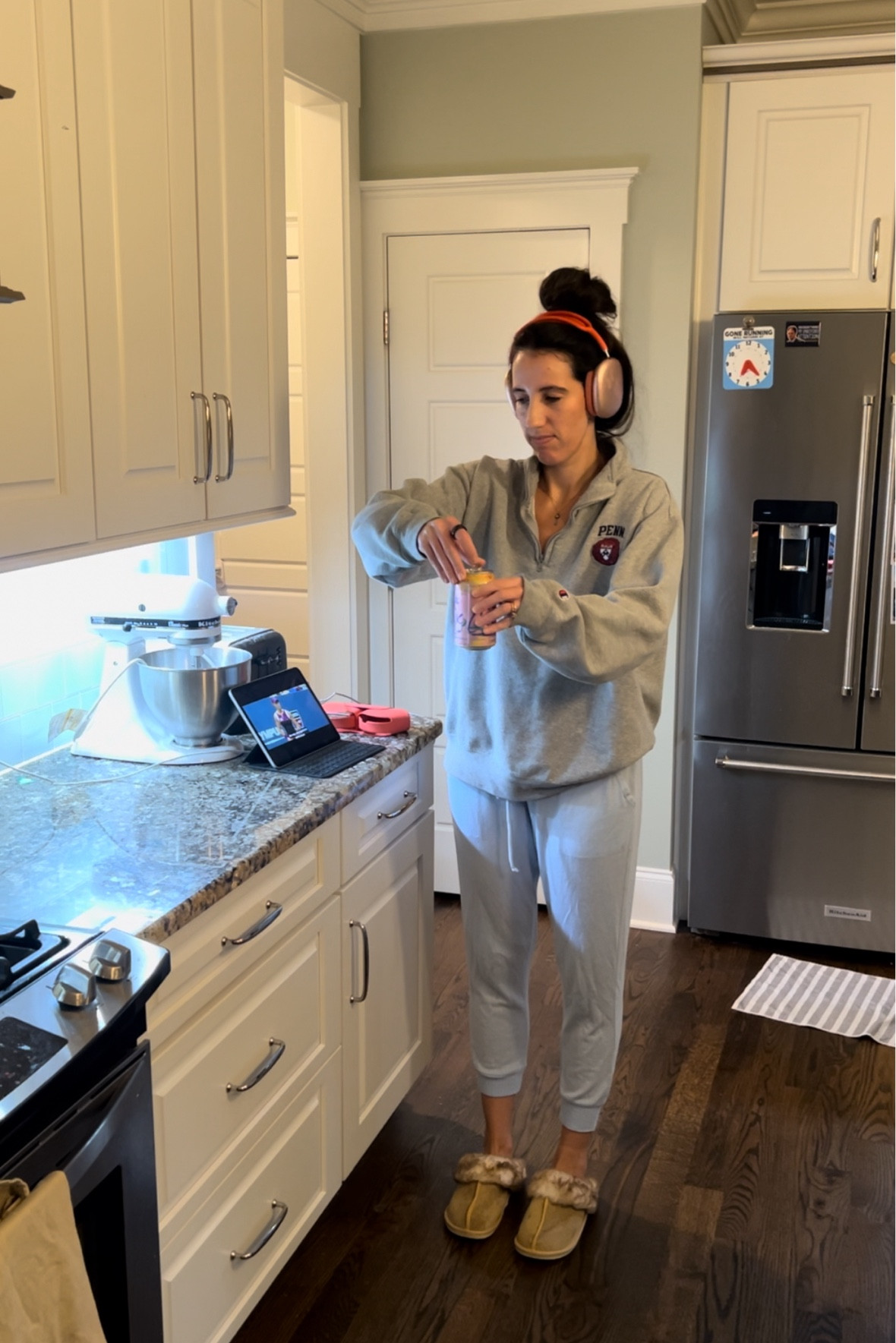 My favorite target joggers and slippers!!