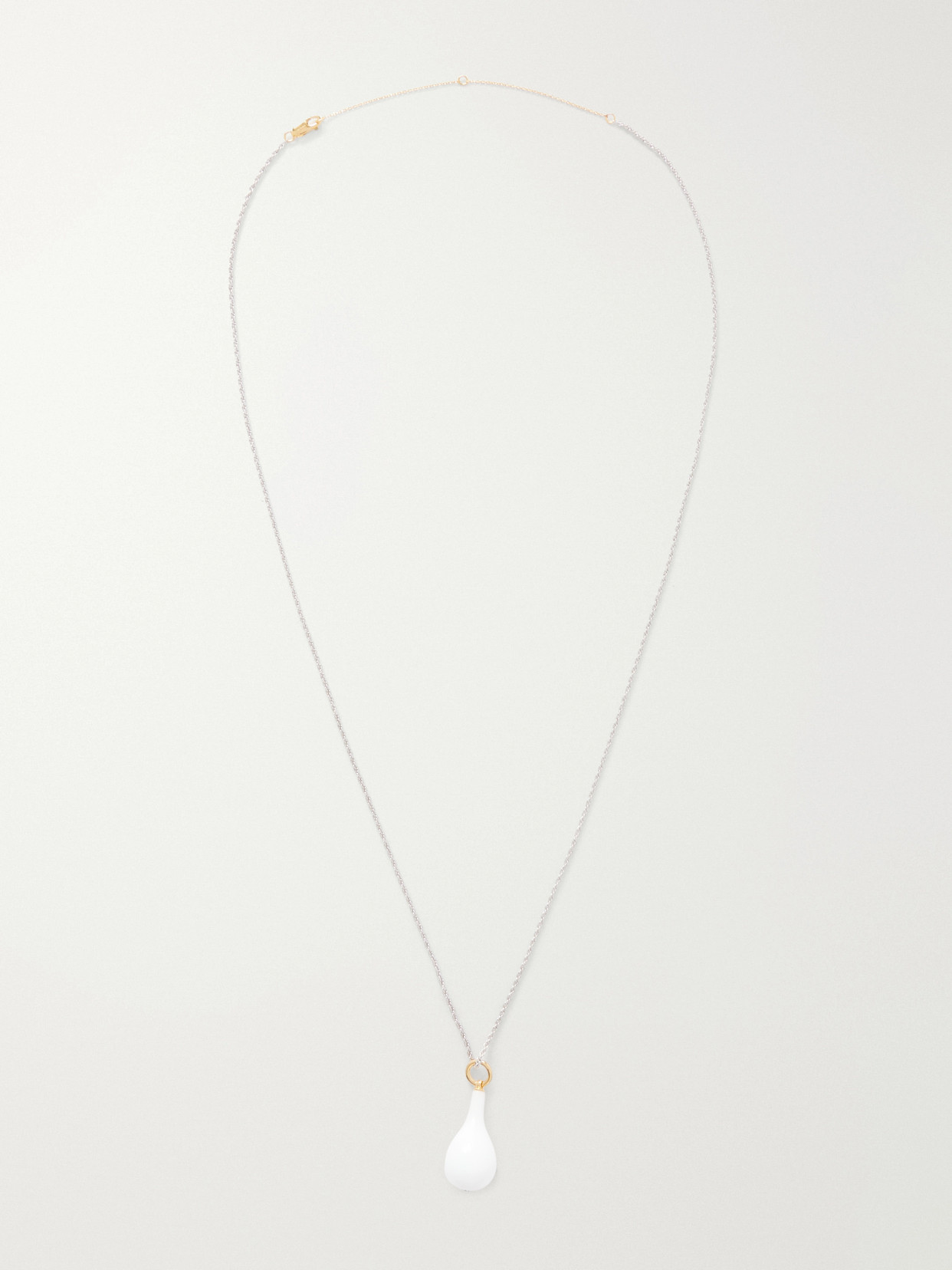 TOTEME - Drop Crystal-embellished Silver Necklace - Gold | NET-A-PORTER (US)