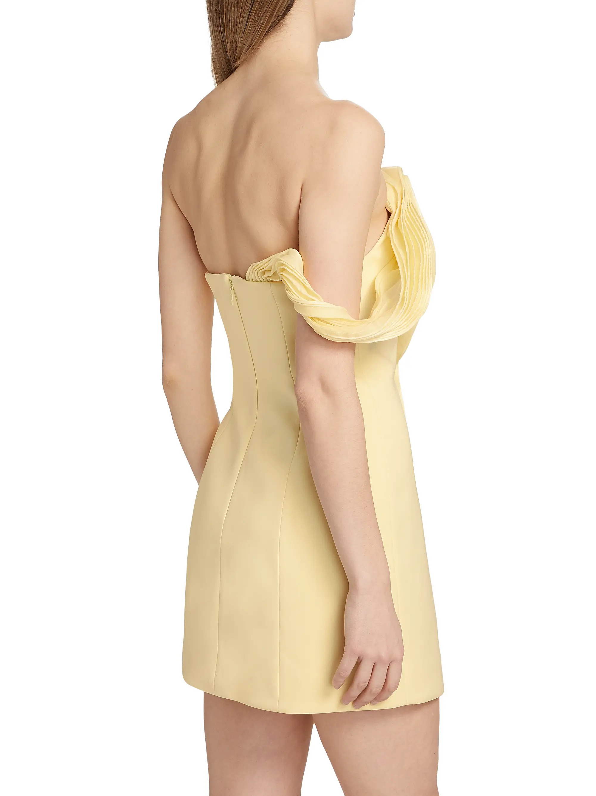 Acler Merridale Pleated Strapless Minidress | Saks Fifth Avenue | Saks Fifth Avenue