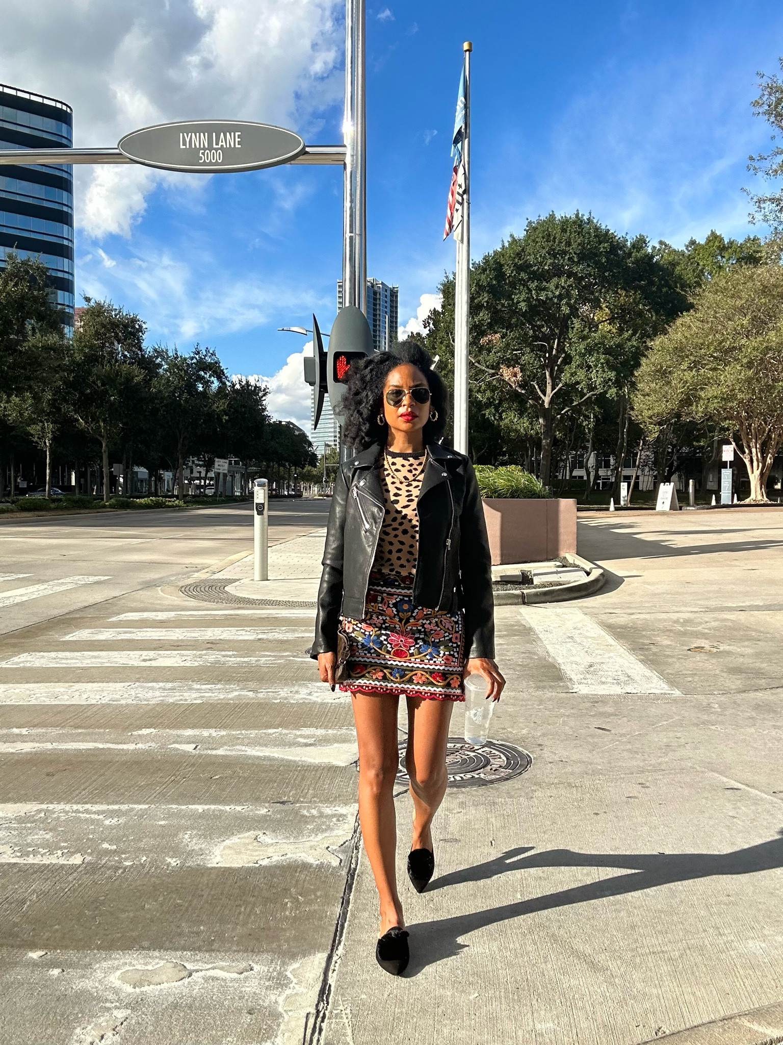 Fall fashion and mixed prints . A black Moto jacket is a staple piece for any occasion. 

#LTKstyletip #LTKHoliday #LTKworkwear