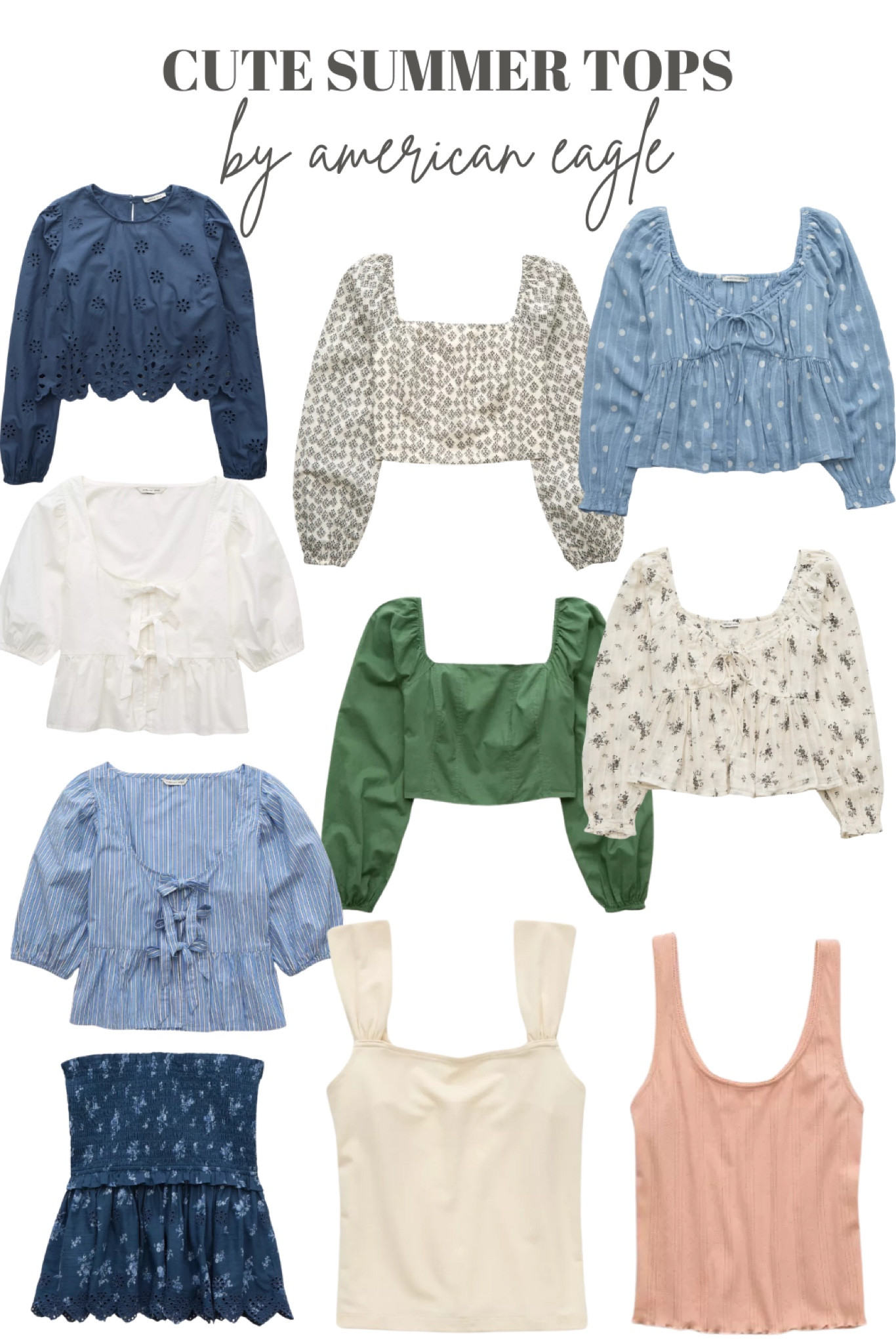 Cute summer tops for 2024! 

Tops on sale, American eagle summer tops, Summer tops, girly tops, summer outfits, summer fashion, summer outfit 2024, summer outfit aesthetic, summer tops for women, summer tops aesthetic

#LTKsummer #LTKstyletip #LTKsale