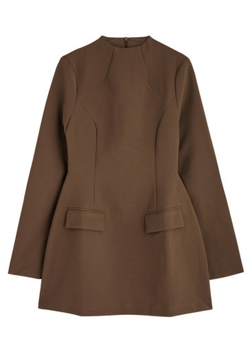 SD Split Sleeve Mini Dress_988349_OLIV | Harvey Nichols