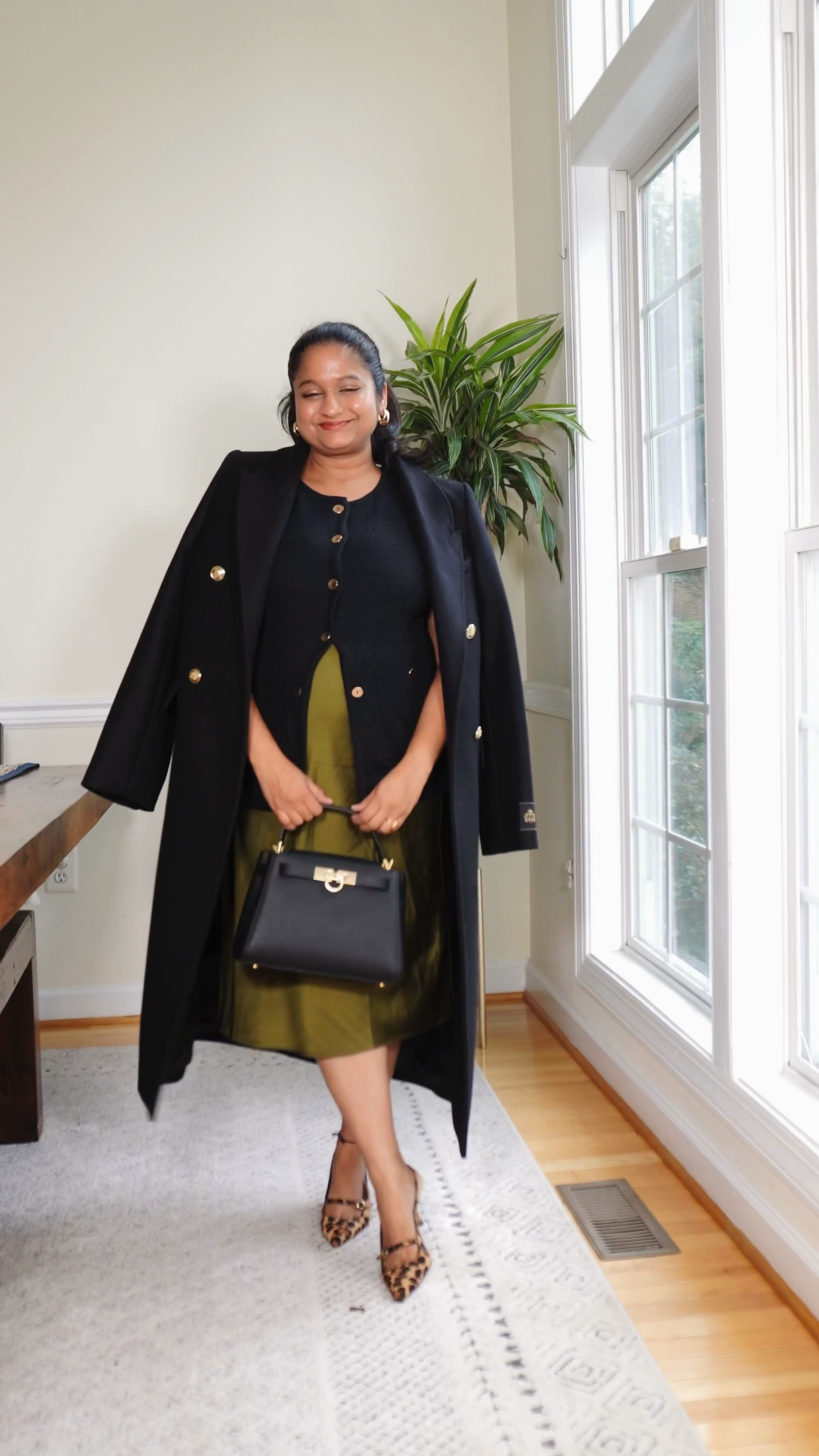 Fall chic outfit with knit vest. I have had this slip skirt for over 3 years and it's a still a go-to. I am currently 30 weeks pregnant and it still fits 
@Quince slip skirt in size M 
@Amazonfashion vest in size M
@aritzia Constant coat
@jcrew leopard print heels 

#LTKFindsUnder50 #LTKBump #LTKStyleTip