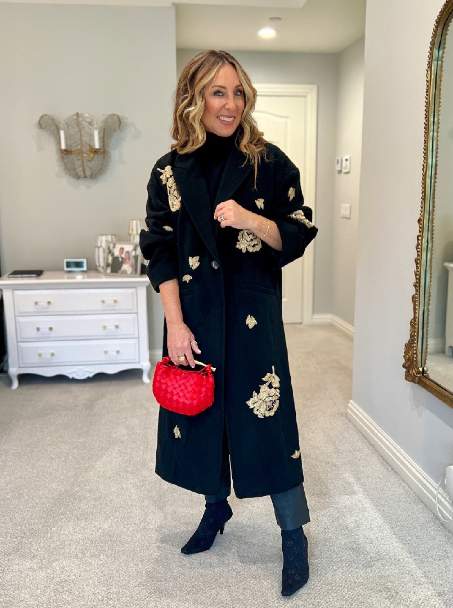 For those chilly nights out, evening coats are your go-to. Pair an evening coat with a sophisticated dress or jumpsuit, complementing with delicate jewelry and a clutch. The elegance of an evening coat allows it to blend seamlessly with refined attire, enhancing your overall look rather than competing with it  

#LTKSeasonal #LTKstyletip #LTKover40