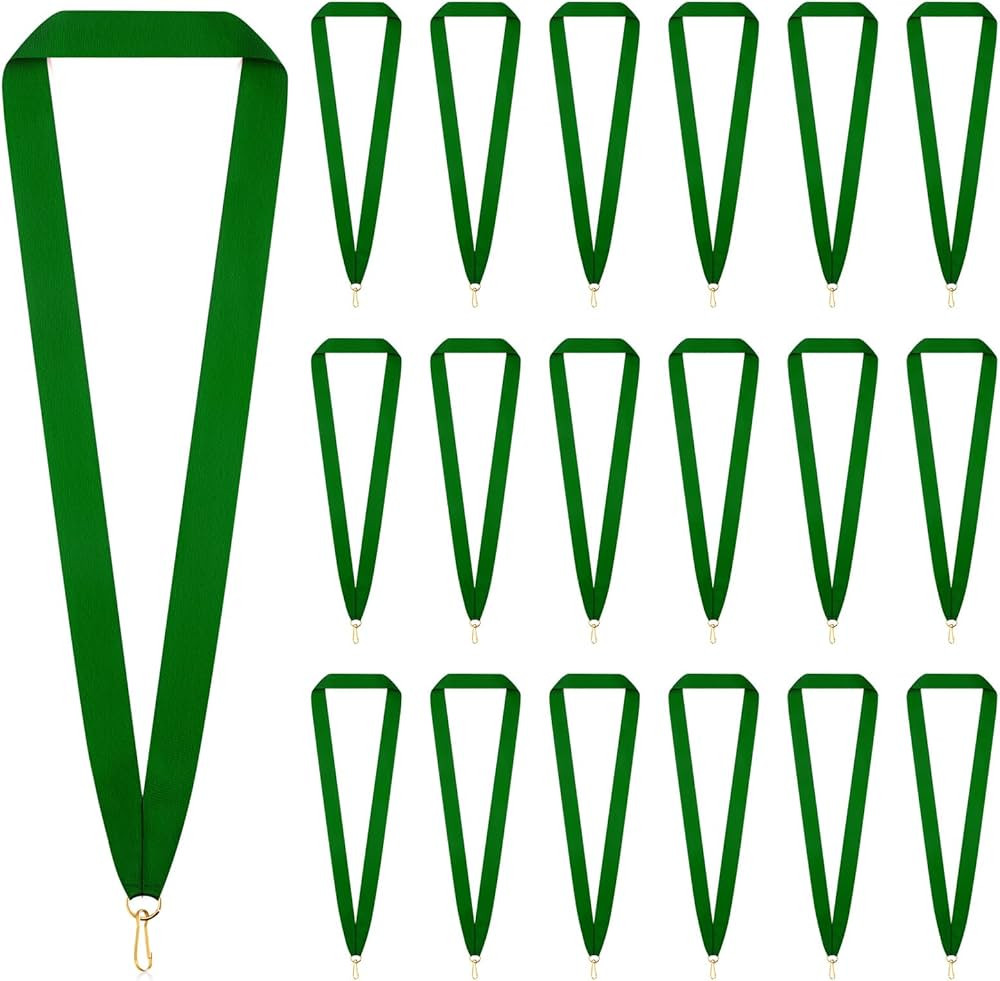 30 Pieces Award Ribbon Medal Ribbons Neck Ribbons for Medals Flat Medal Lanyards Ribbon Lanyard w... | Amazon (US)