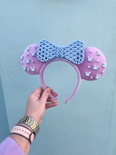 Disney style
Mouse ears 
Pastel style
lilac and light blue 


#LTKFind #LTKfamily #LTKtravel