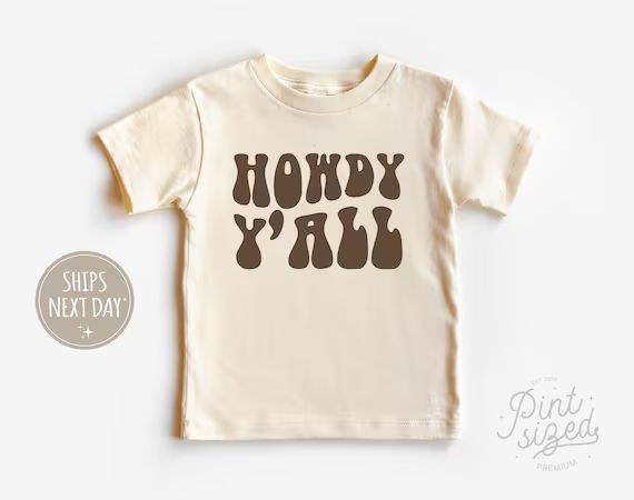 Howdy Y'all Toddler Shirt  Retro Cowboy Kids Shirt  Cute - Etsy | Etsy (US)
