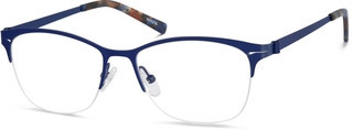 Zenni Rectangle Glasses Navy Stainless Steel Frame | Zenni Optical (US & CA)