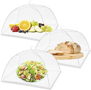 (3Pack) Pop-up Picnic Food Tent Covers, 17x17Inch Foldable Mesh Screen Food Covers for Outdoors, ... | Amazon (US)
