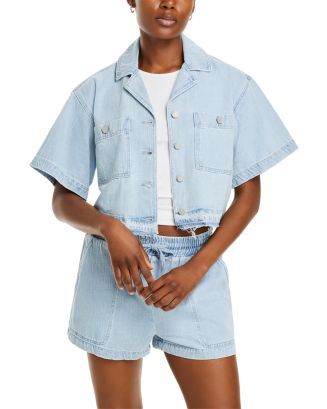 Cropped Boxy Denim Shirt | Bloomingdale's (US)