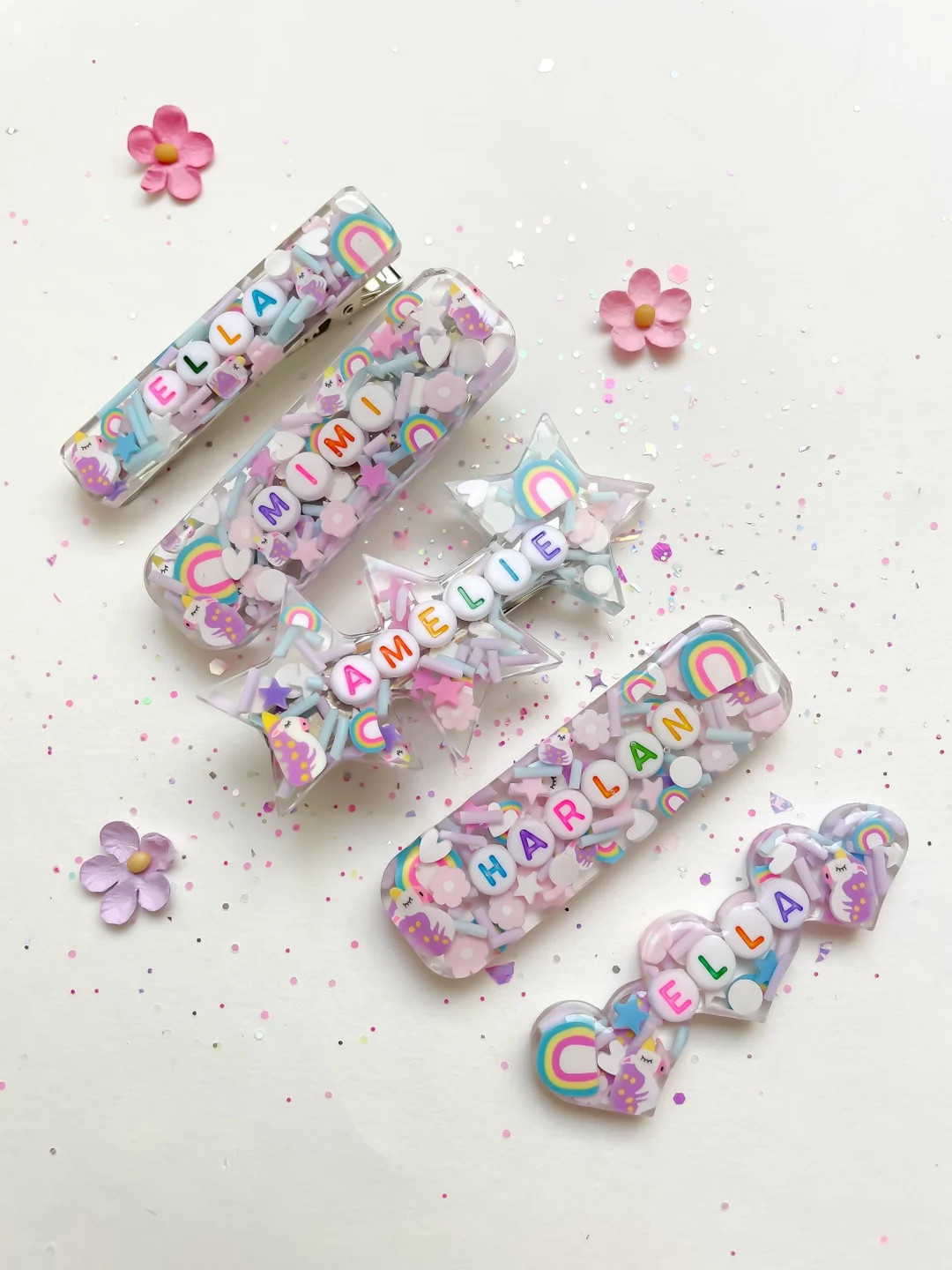 UNICORN DREAM Personalized Hair Clip Barrett Single Hair - Etsy | Etsy (US)