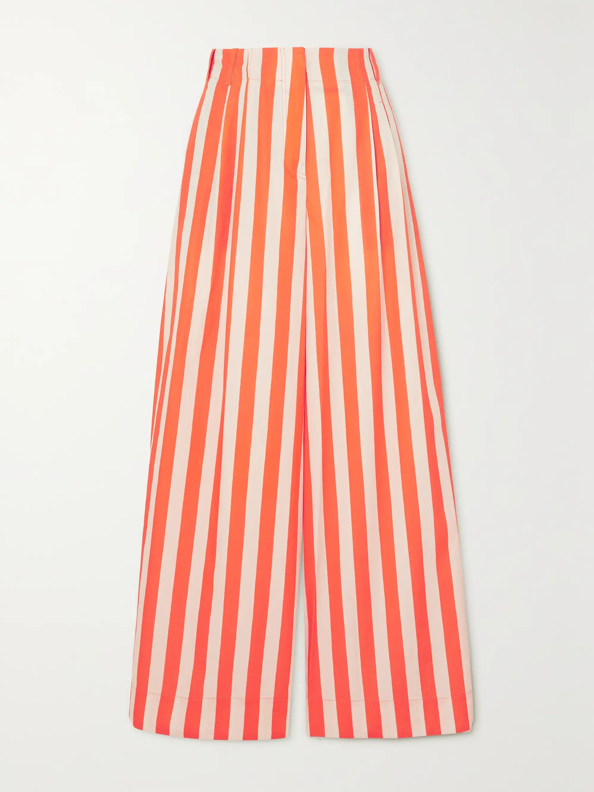 Striped cotton-poplin wide-leg pants | NET-A-PORTER (US)