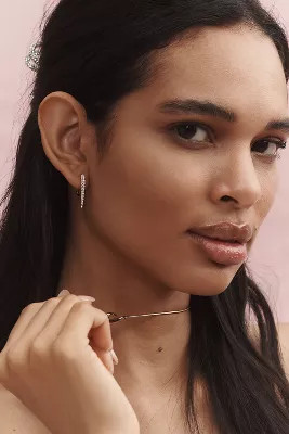 Crystal Rocker Hoop Earrings | Anthropologie (US)