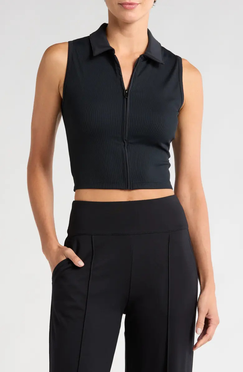 Midline Zip Polo Tank | Nordstrom