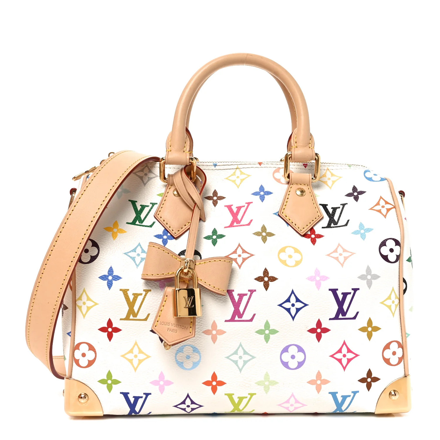 LV X TM Monogram Multicolor Speedy Bandouliere 25 White | FASHIONPHILE (US)