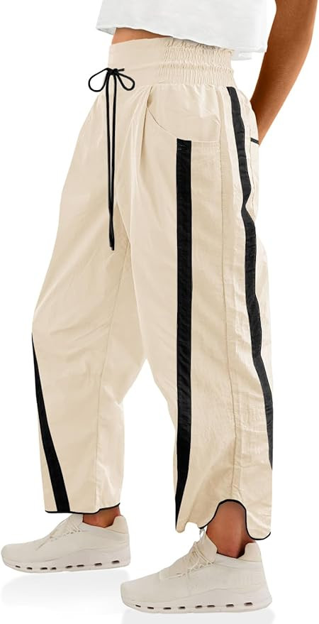 Fisoew Baggy Wide Leg Pants Track Pants | Amazon (US)