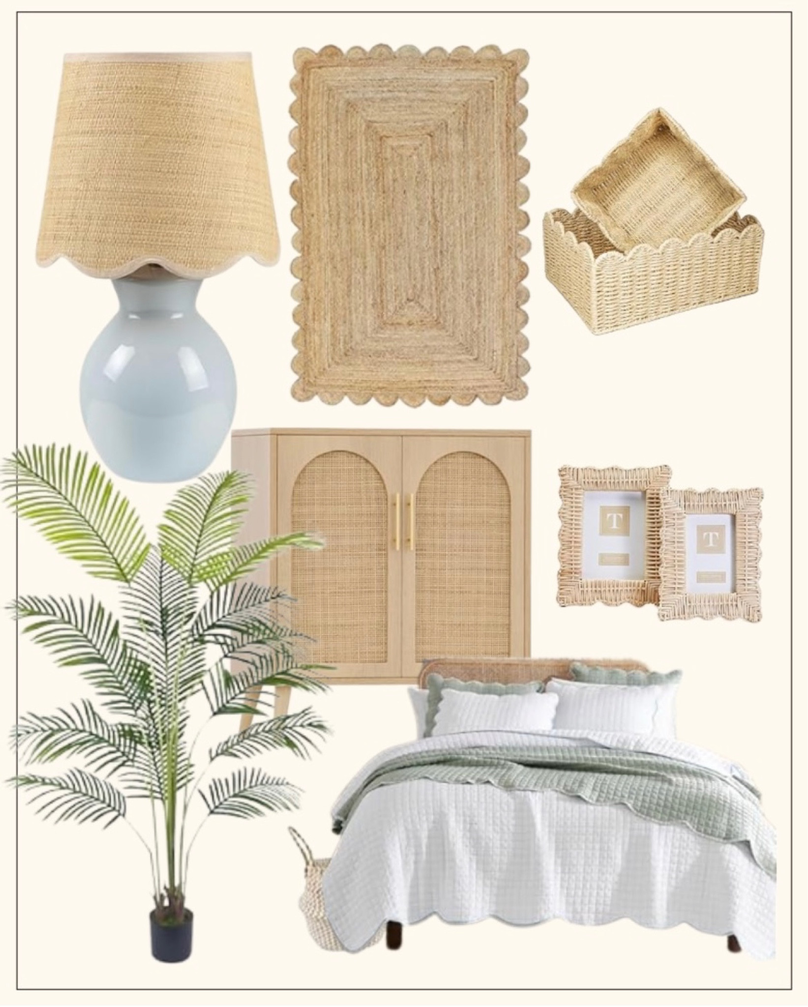 amazon coastal home decor finds 🐚 love all these rattan pieces + scalloped detail for a cute coastal bedroom! #amazon #amazonfinds #amazonhome #neutralhomedecor 

#LTKHome