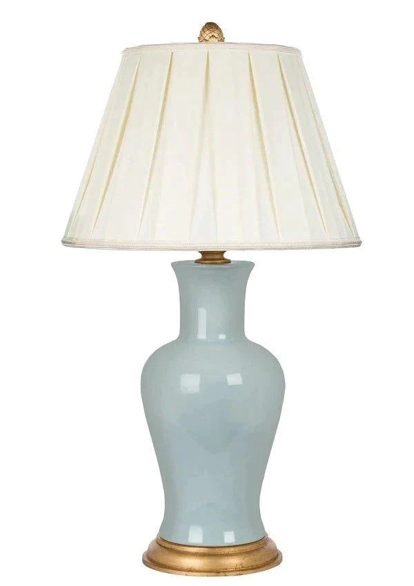Amelie Blue Couture Ceramic Table Lamp with Shade | The Well Appointed House, LLC